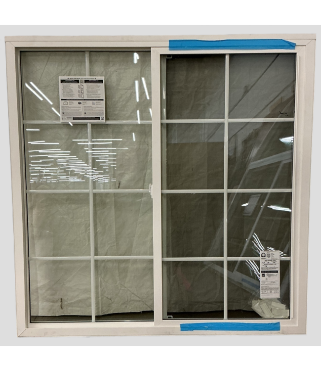 48793 Pella 16 Grid Sliding Window 60"W x 60"H