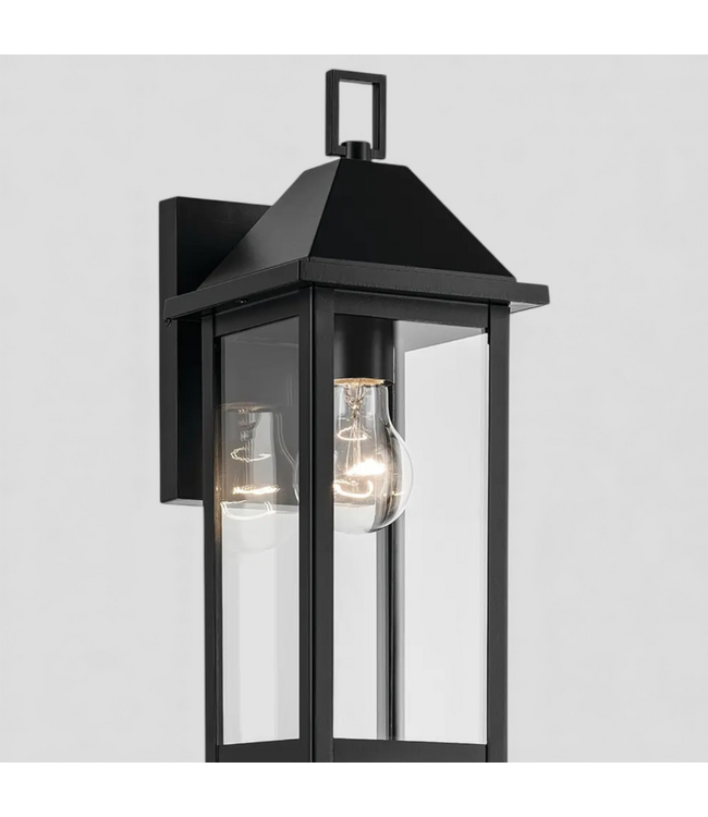 48802 Kichler Prin 1-Light Matte Black Outdoor Wall Lantern