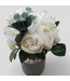 48814 allen + roth 14-in White Desktop Rose Artificial Plant