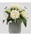 48814 allen + roth 14-in White Desktop Rose Artificial Plant