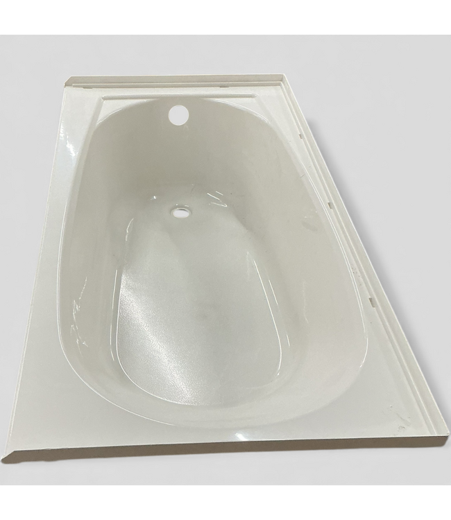48817 Off-White Alcove Left-Hand Drain Soaking Bathtub