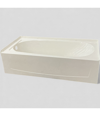 48817 Off-White Alcove Left-Hand Drain Soaking Bathtub