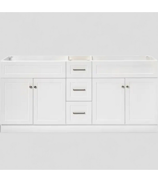 48839 Ariel 72-in White Bathroom Vanity Base Cabinet