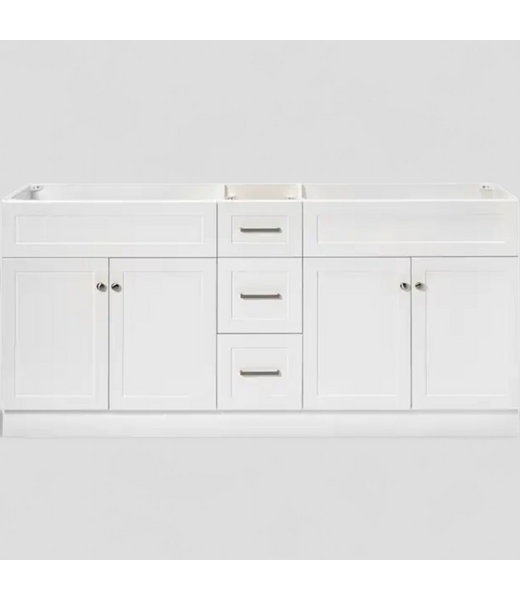 48839 Ariel 72-in White Bathroom Vanity Base Cabinet