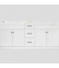 48839 Ariel 72-in White Bathroom Vanity Base Cabinet