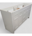 48839 Ariel 72-in White Bathroom Vanity Base Cabinet