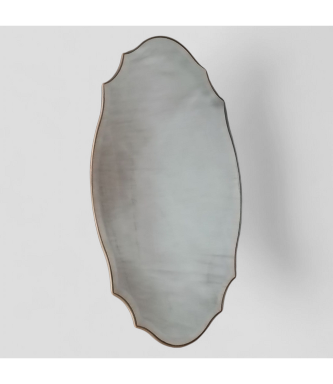 48851 allen + roth Oval Gold Beveled Wall Mirror 22"W x 34"H