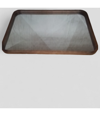 48852 allen + roth Light Brown Polished Wall Mirror 24"W x 35"H