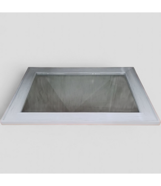 48855 allen + roth White Polished Wall Mirror 30"W x 42"H