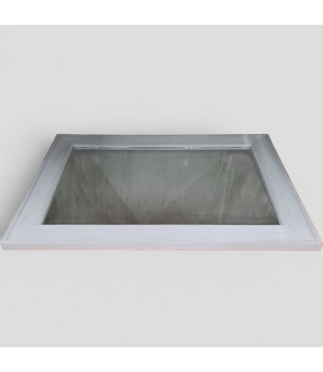 48855 allen + roth White Polished Wall Mirror 30"W x 42"H