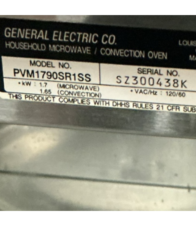 48875 GE Profile Over the Range 1.7 cu. ft.