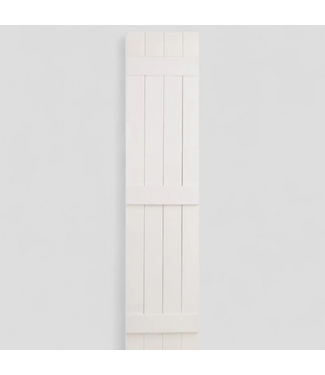 48885 Alpha White Exterior Shutters 2 -Pack