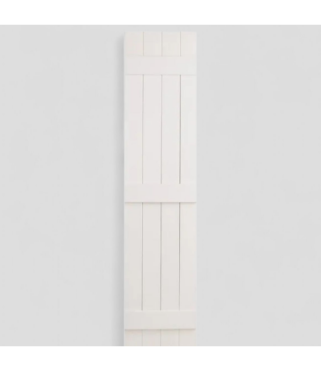48885 Alpha White Exterior Shutters 2 -Pack