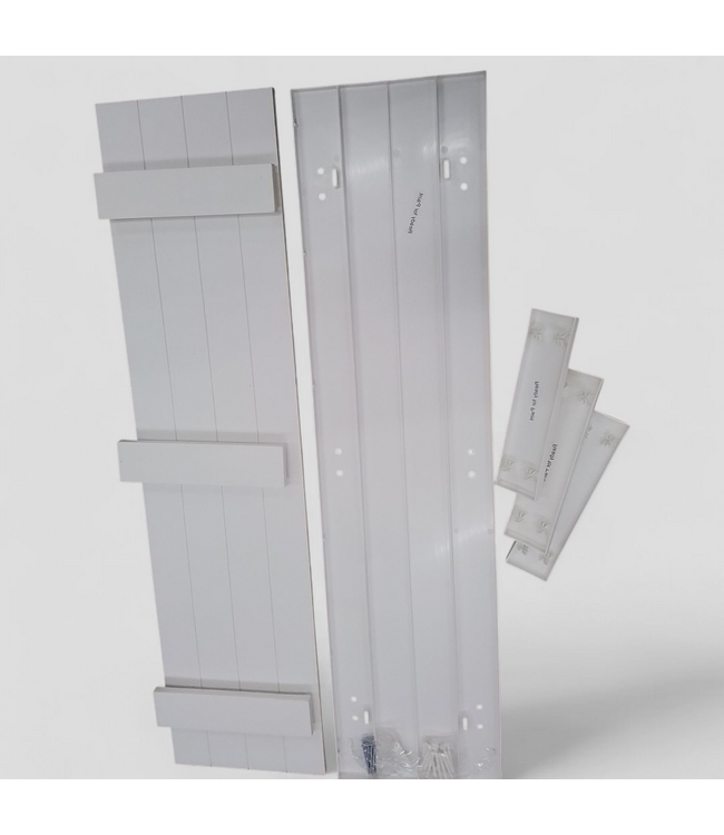 48885 Alpha White Exterior Shutters 2 -Pack