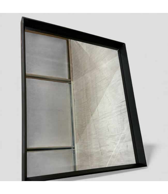 48890 Rectangular Framed Black Wall Mirror