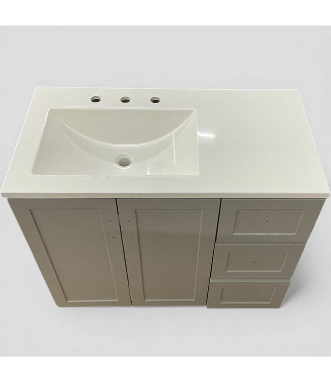 48892 Project Source Davies Grey Bathroom Vanity 36"
