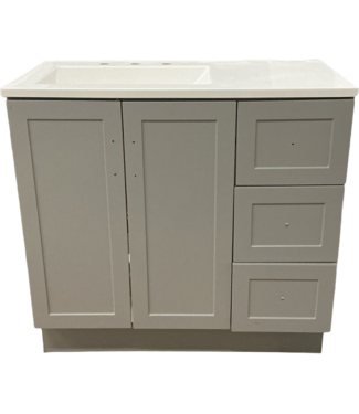 48892 Project Source Davies Grey Bathroom Vanity 36"