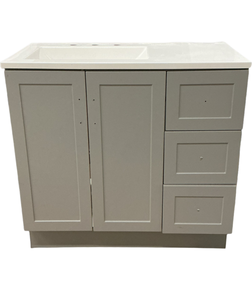 48892 Project Source Davies Grey Bathroom Vanity 36"
