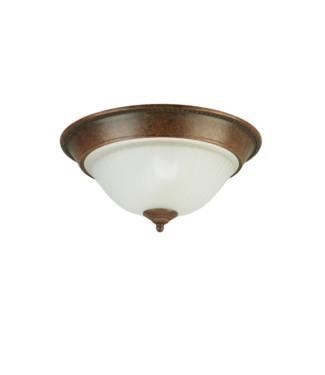 48900 allen + roth 2 -Light Antique Brown Flush Mount Light