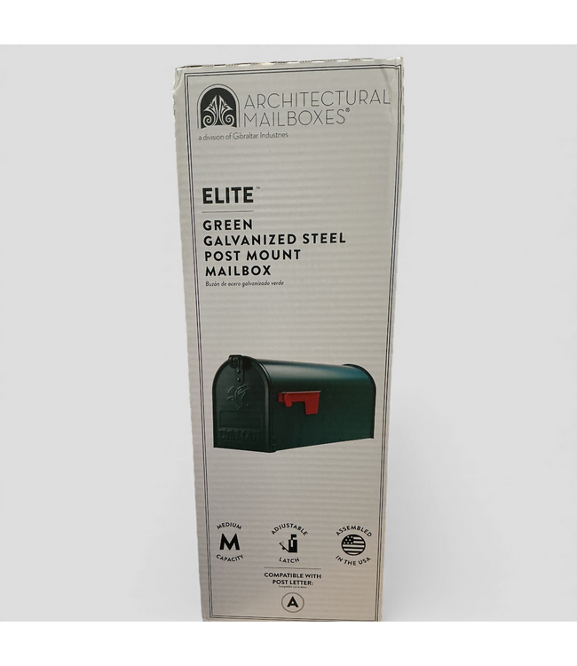 48905 Architectural Elite Green Metal Mailbox
