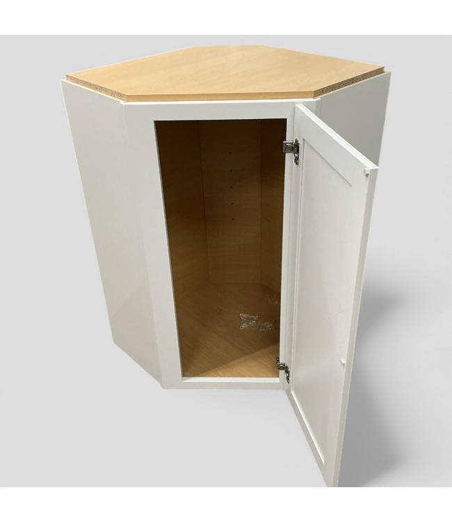 48907 Crisp White Corner Diagonal Upper Wall Cabinet