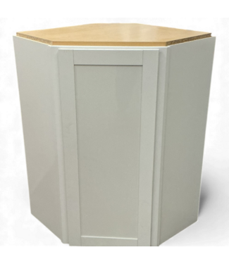 48907 Crisp White Corner Diagonal Upper Wall Cabinet