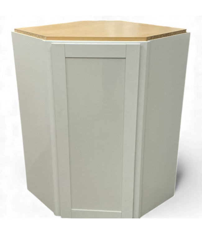 48907 Crisp White Corner Diagonal Upper Wall Cabinet