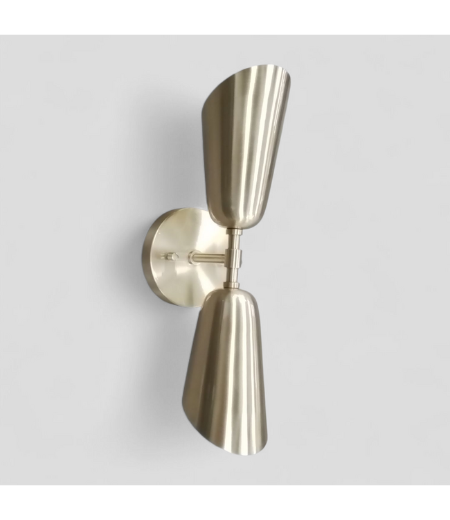 48913 Zicbol 4.7-in W 2 -Light Gold Wall Sconce