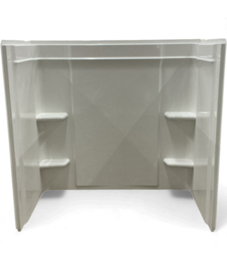 48917 Glossy White 3-pc Shower Wall Surround