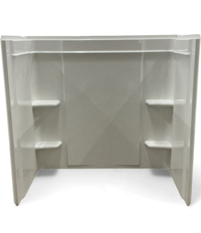 48917 Glossy White 3-pc Shower Wall Surround