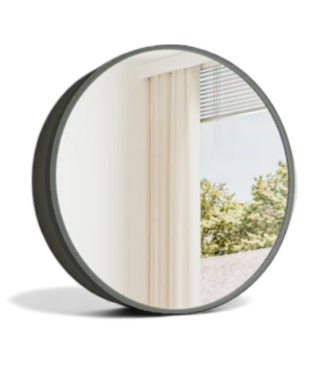 48927 Keonjinn Black Round Medicine Cabinet 28"