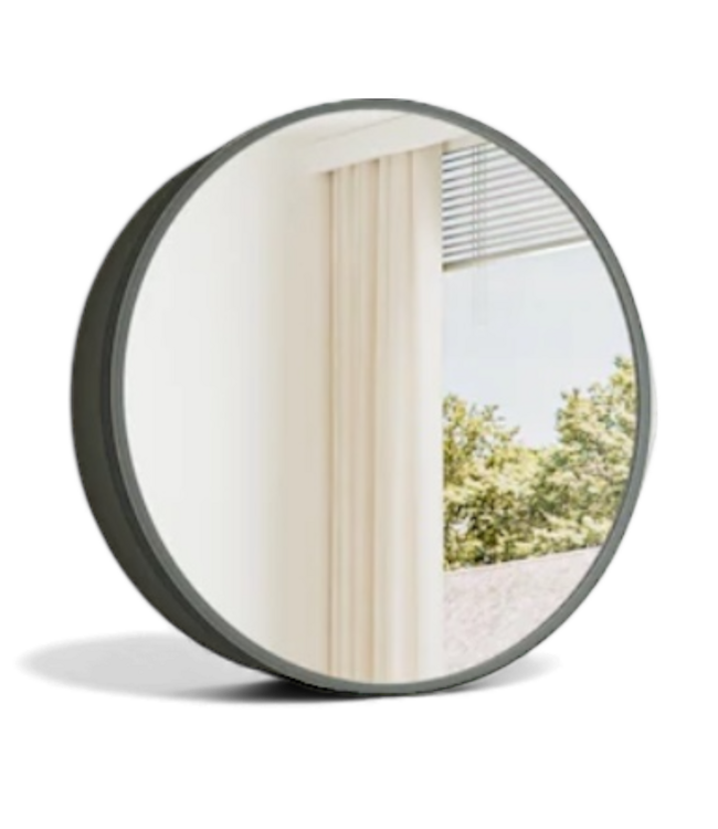 48927 Keonjinn Black Round Medicine Cabinet 28"