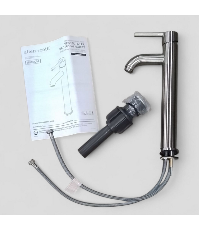 48941 allen + roth Brushed Nickel Bathroom Sink Faucet