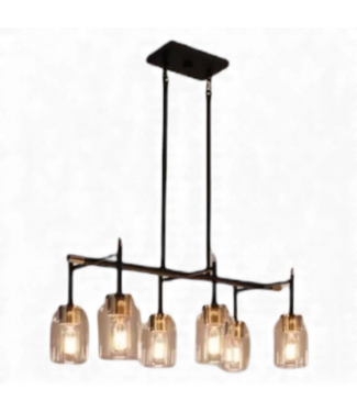 48961 Zenvi Cylivia Mid-Century 6-Light Chandelier