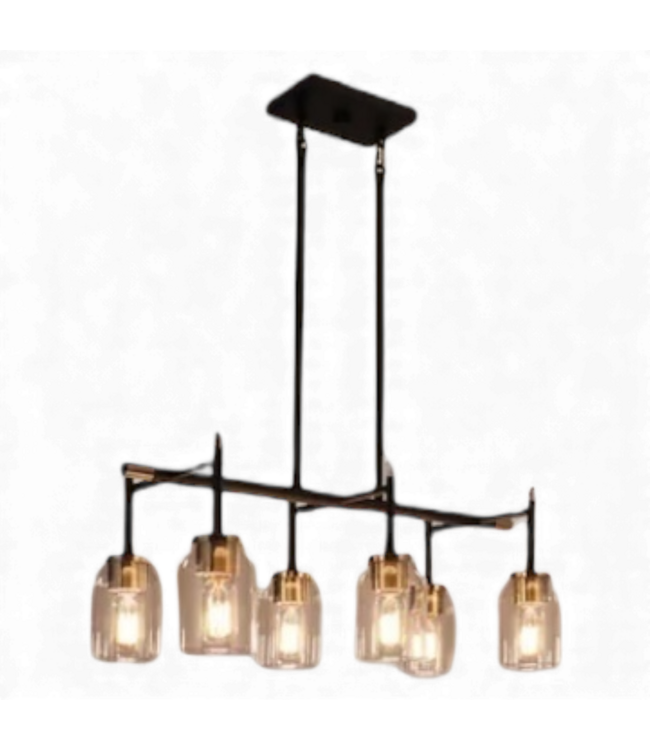 48961 Zenvi Cylivia Mid-Century 6-Light Chandelier
