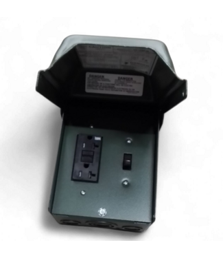 48971 GE 20 Amp 120 Volt Outdoor Power Outlet, Green