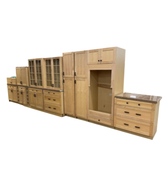 48982 Thomasville Natural Pine Cabinet Set of 12pcs