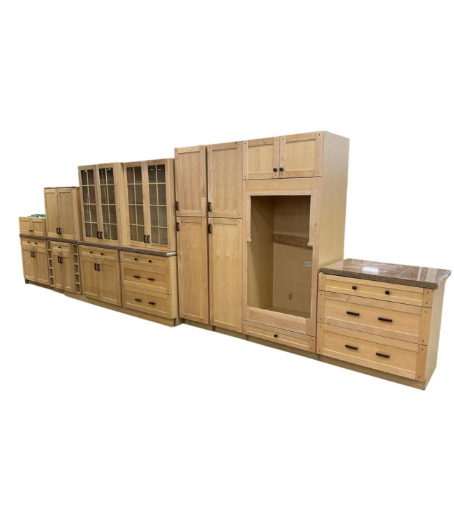 48982 Thomasville Natural Pine Cabinet Set of 12pcs