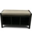 48978 Black 3-Cubby Shoe Bench