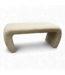 48979 Vintage Upholstered Pale Gold Waterfall Bench
