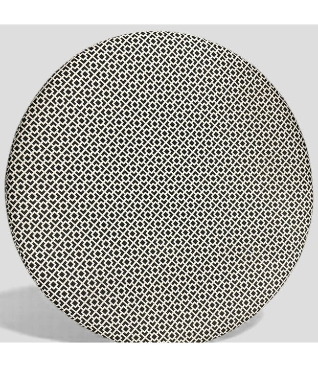 48996 Round Black & Tan Accent Chair