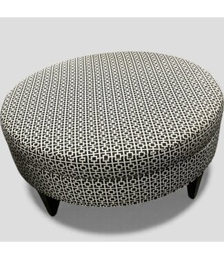 48996 Round Black & Tan Accent Chair