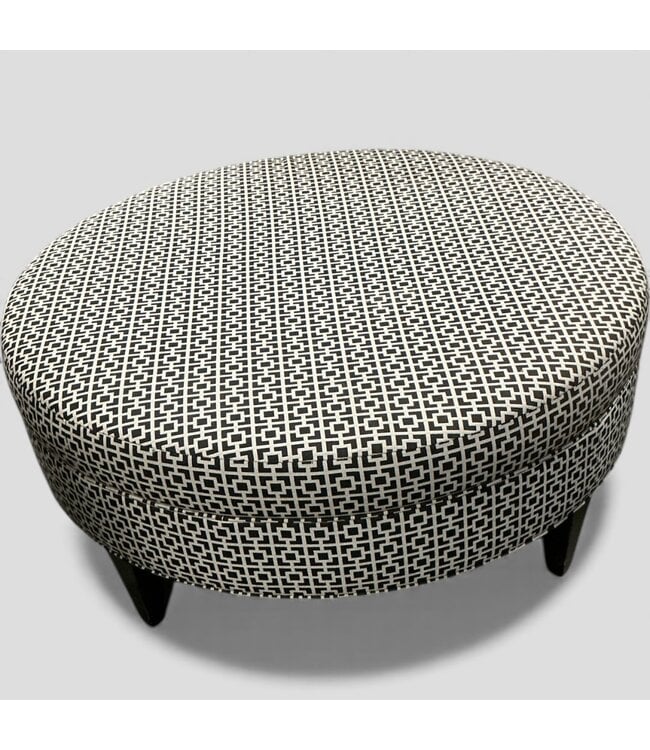 48996 Round Black & Tan Accent Chair