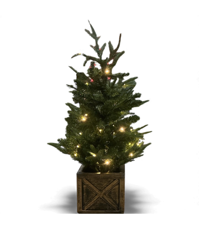 48999 Nearly Natural Douglas Fir Pre-Lit Christmas Tree