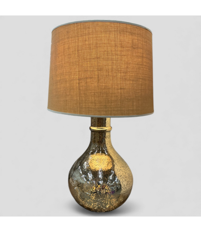 49004  Oatmeal And Gold Table Lamp