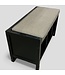 48978 Black 3-Cubby Shoe Bench