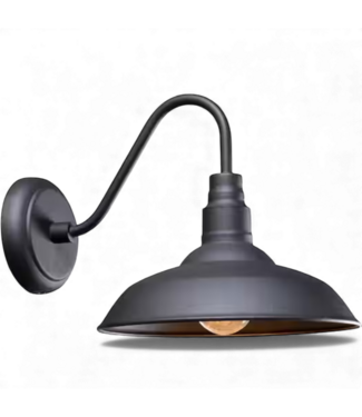 49005 Kenroy Home Barnes 1-Light Black Outdoor Sconce