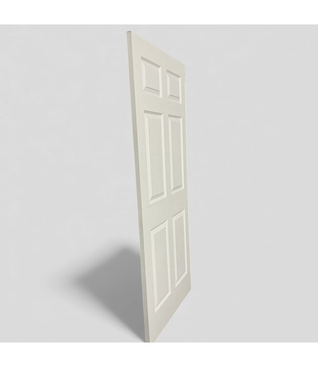49020 Primed Hollow Core 6-Panel Interior Door 30" x 80"