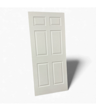 49020 Primed Hollow Core 6-Panel Interior Door 36" x 80"
