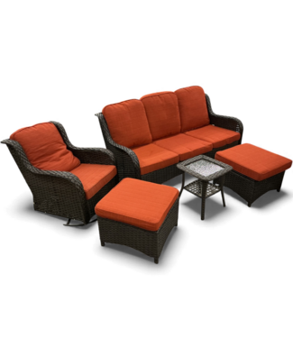 49022 Ovios 5-piece Outdoor Pumpkin Spice Patio Set